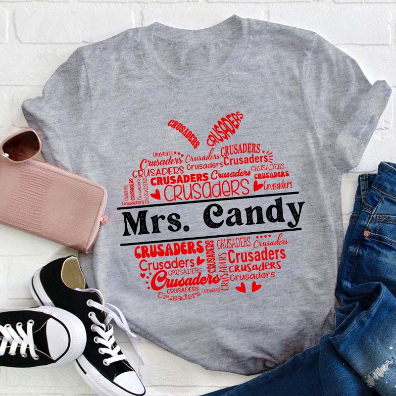 Personalized Name And School Mascot Teacher T-Shirt