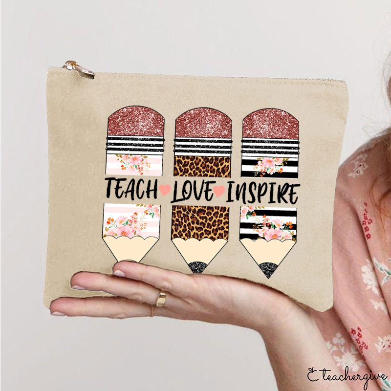 Teach Love Inspire Makeup Bag