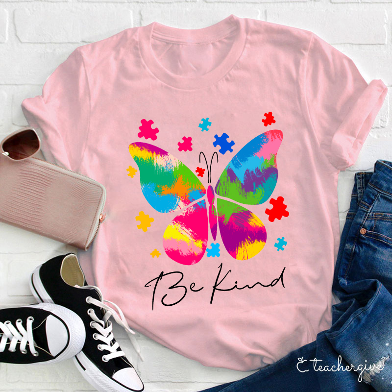 Be Kind Butterfly Teacehr T-Shirt