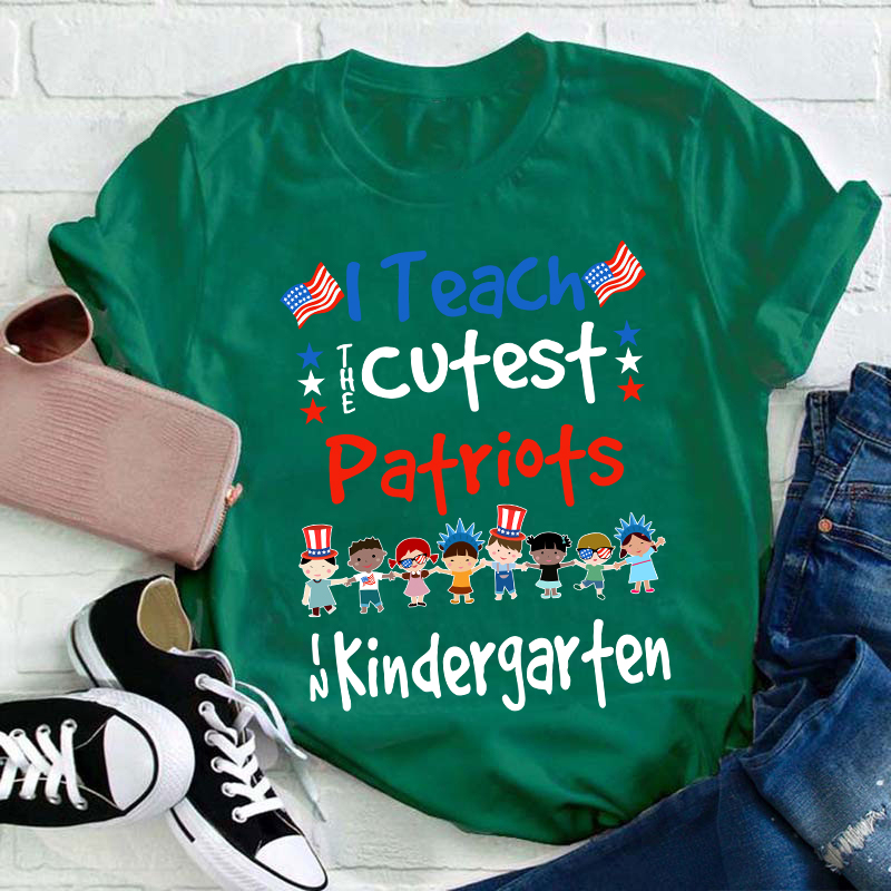 Personalized Grade I Teach The Cutest Patriots Teacher T-Shirt
