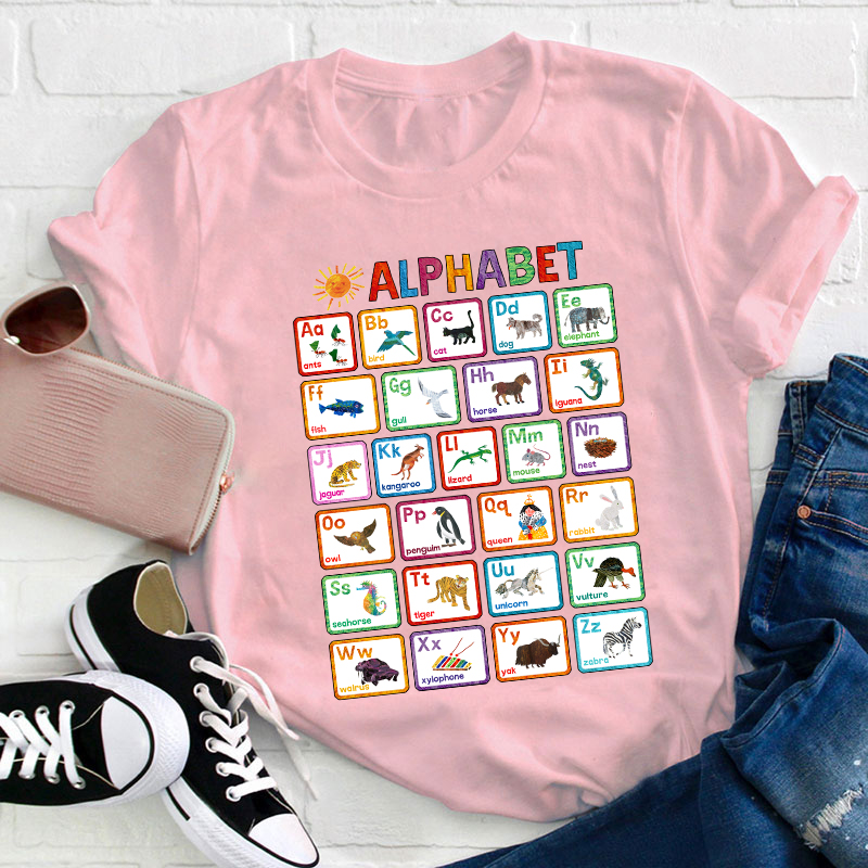 Animals Alphabet Teacher T-Shirt