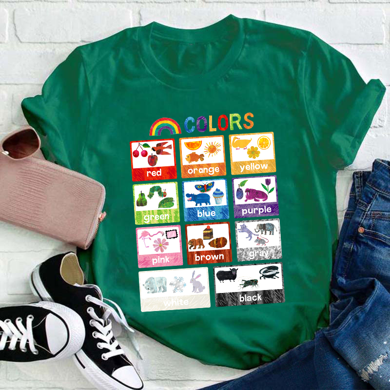 Colourful Colors Teacher T-Shirt