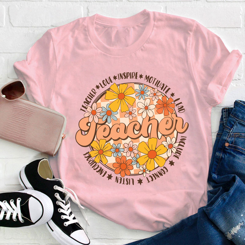 Flowers Teacher T-Shirt