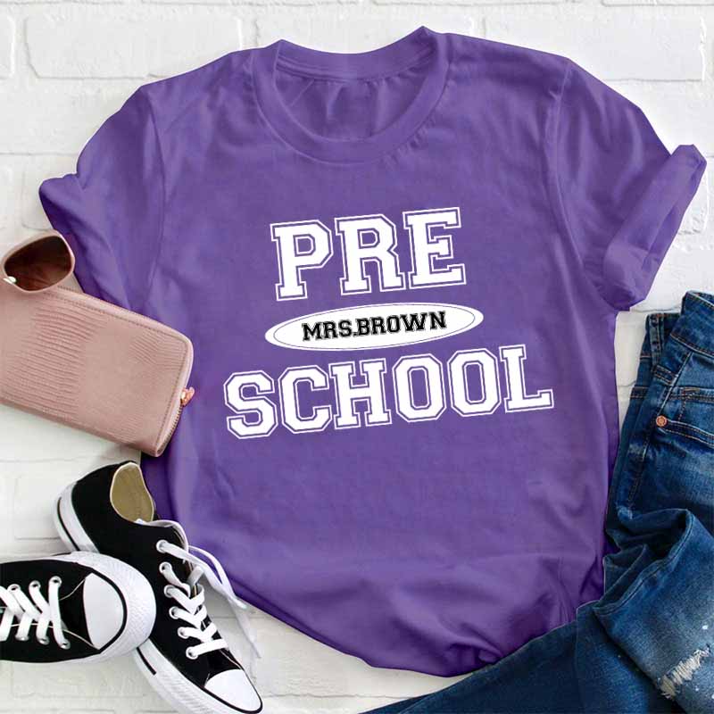 Personalized Simple Style Teacher T-Shirt