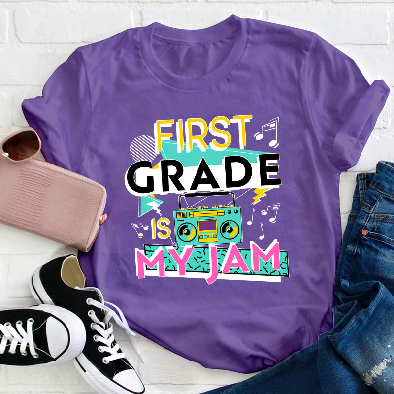 Personalized Grade Is My Jam Teacher T-Shirt