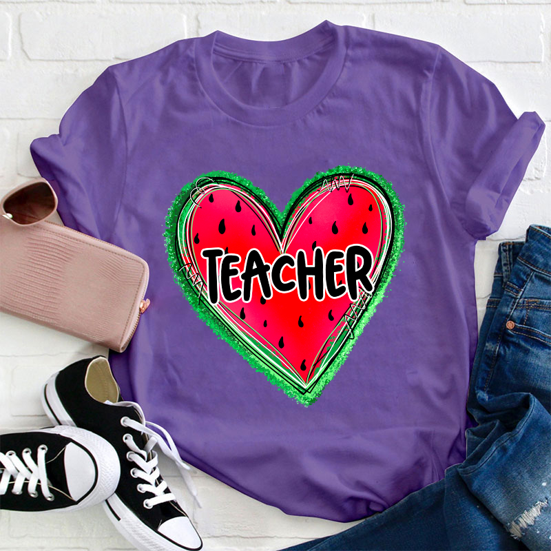 Teacher Heart Watermelon T-Shirt