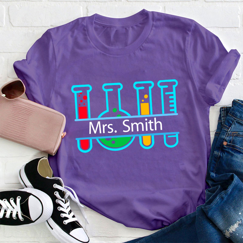 Personalized Name Chemical Teacher T-Shirt