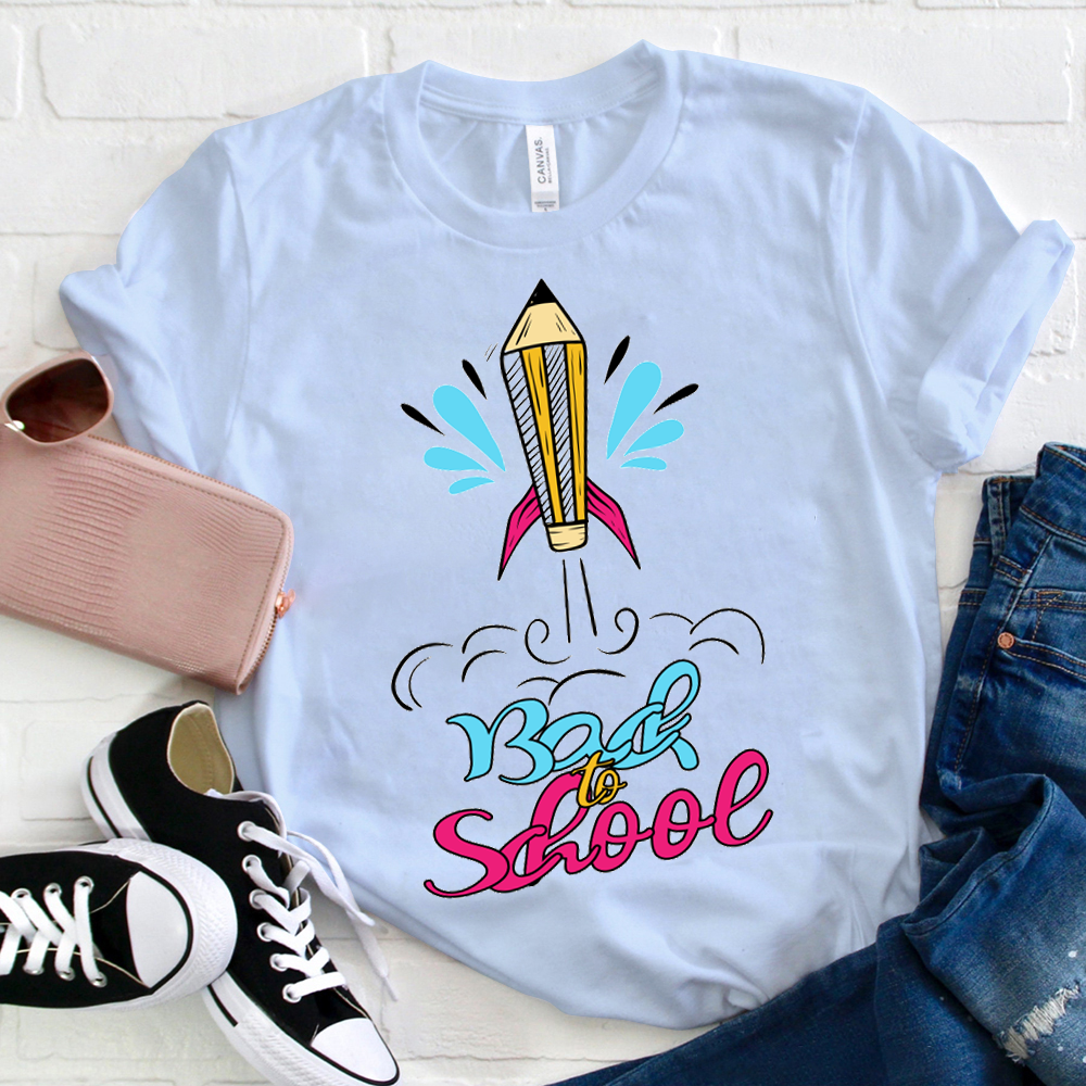 Back To School Pencil Rocket   T-Shirt