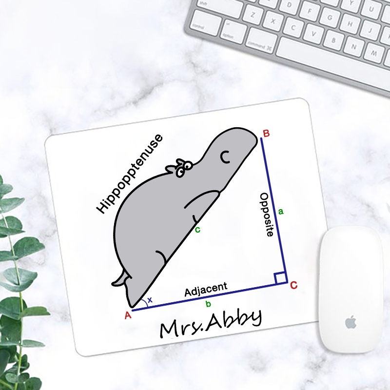 Personalized Hippopotenuse Mouse Pad