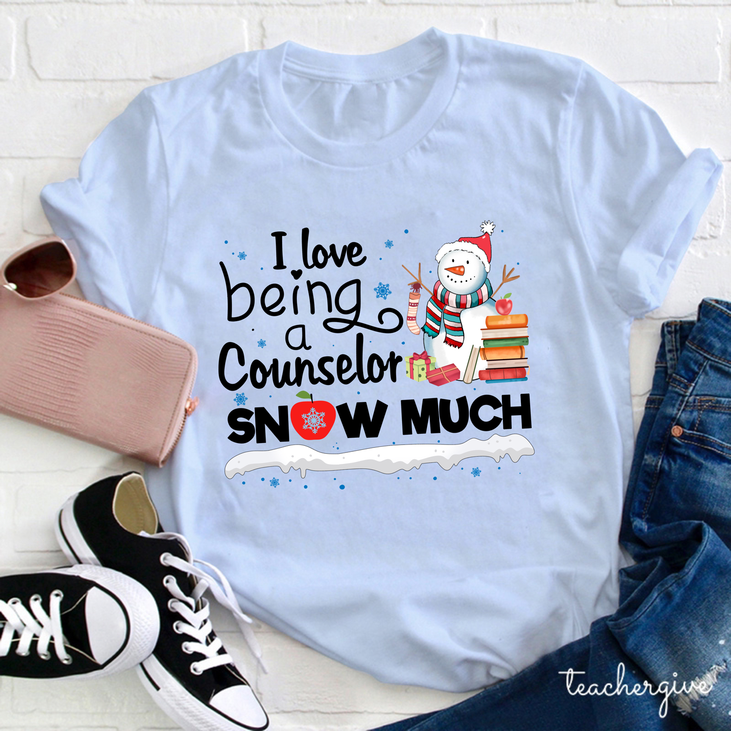 I love Being A Counselor Snow Much Teacher T-Shirt
