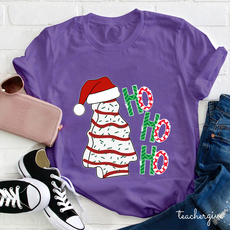 Ho Ho Ho Santa Claus Is Coming Teacher T-Shirt