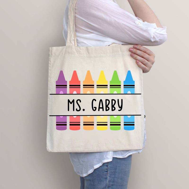 Personalized Penci Teacher Name Tote Bag