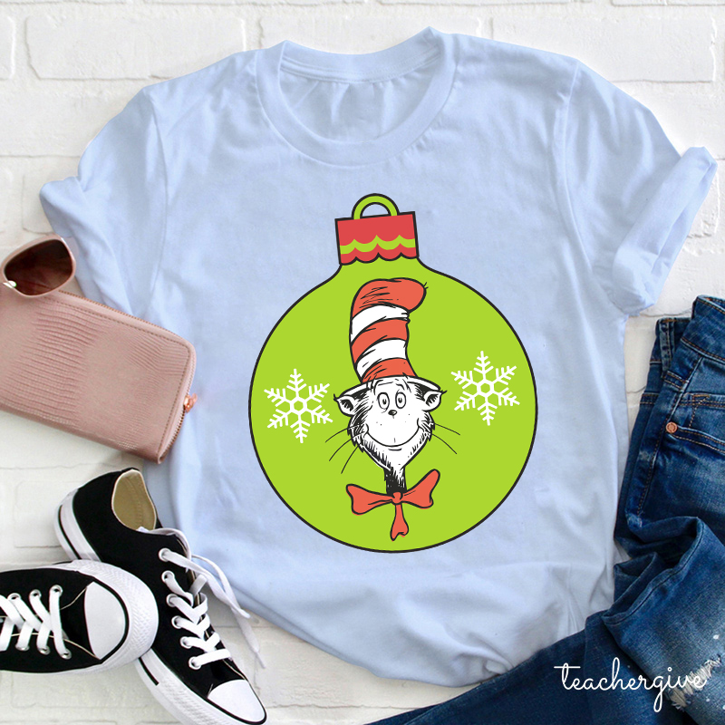 The Cat In The Hat Christmas Teacher T-Shirt