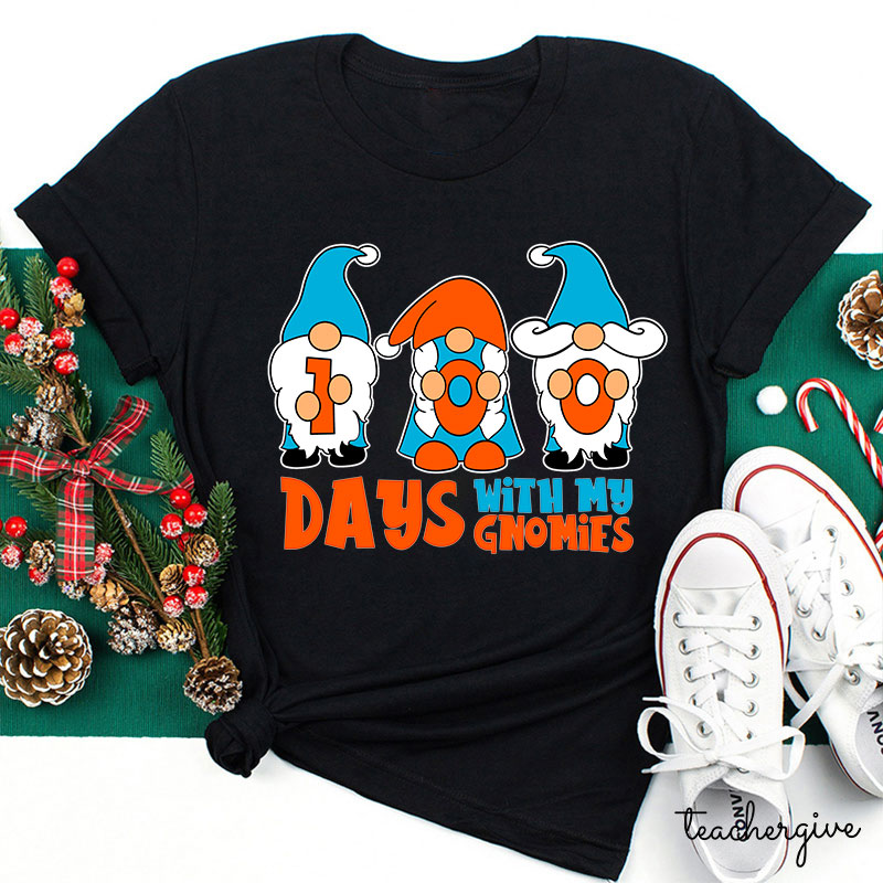 100 Days With My Gnomes Teacher T-Shirt
