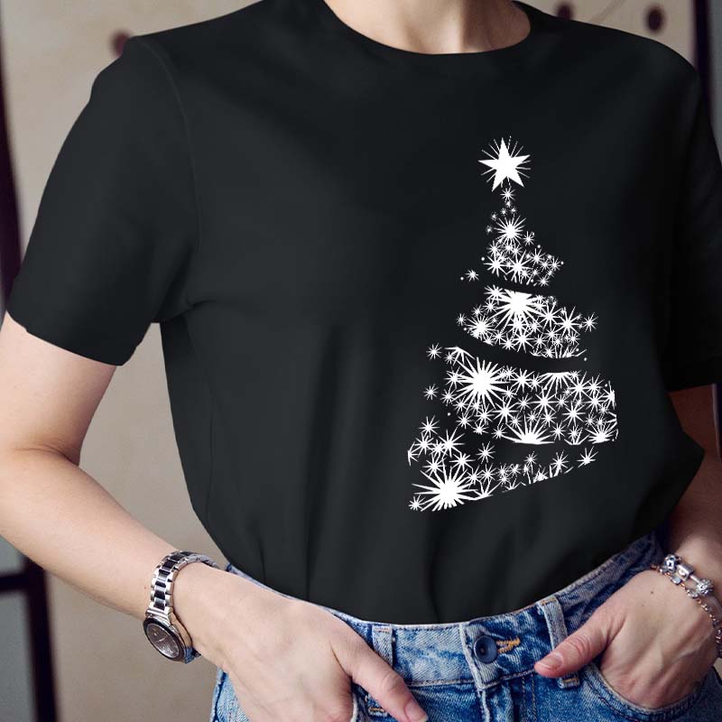 Shining Stars Christmas Tree Teacher T-Shirt