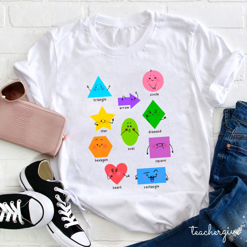 Learn Shapes With Me Teacher T-Shirt