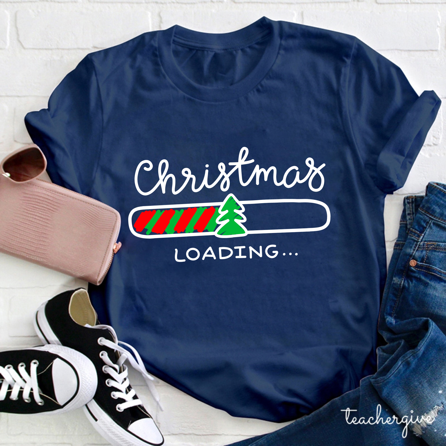 Christmas Loading Teacher T-Shirt