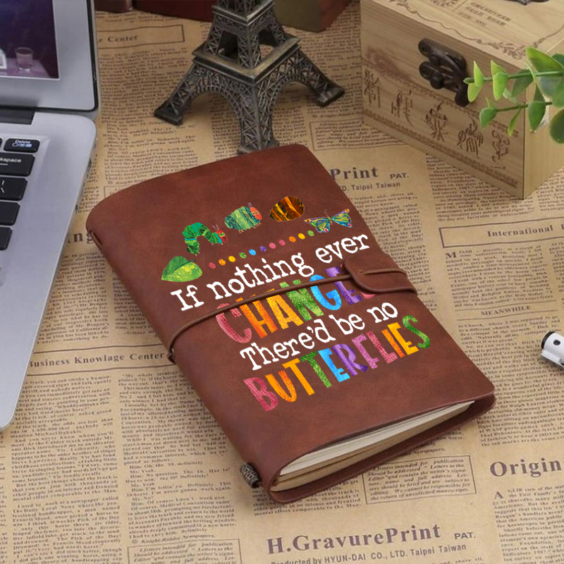If Nothing Ever Changed Faux Leather Notebook