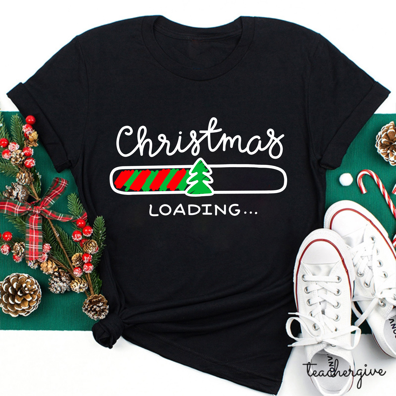 Christmas Loading Teacher T-Shirt