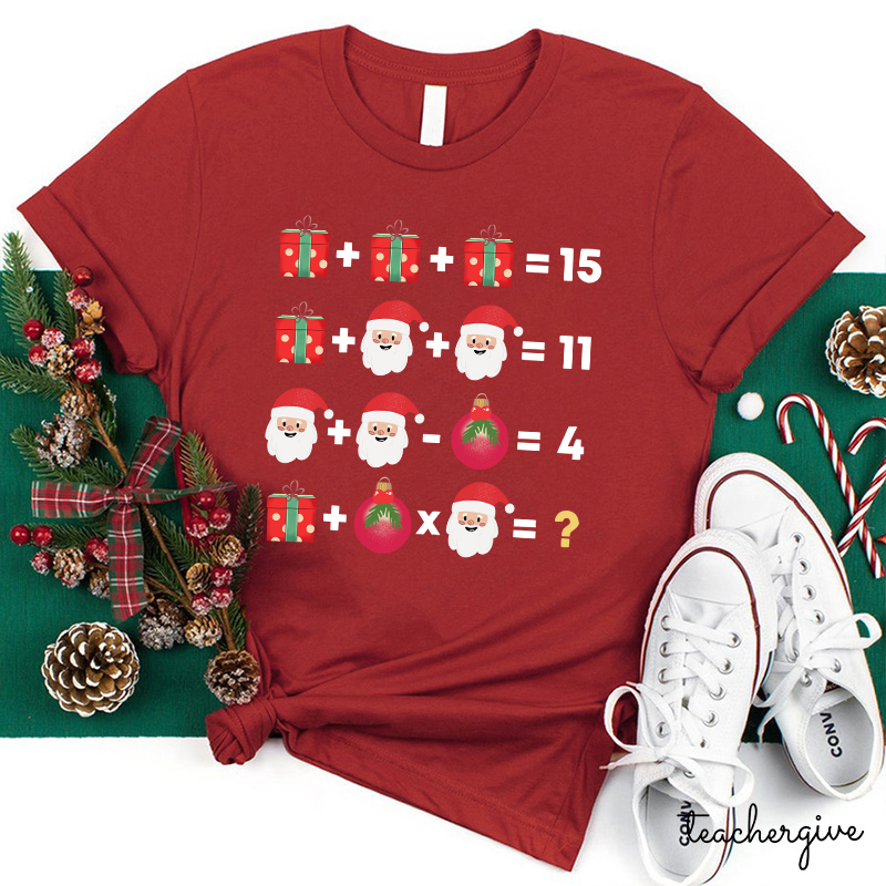 Christmas Mathematics Teacher T-Shirt