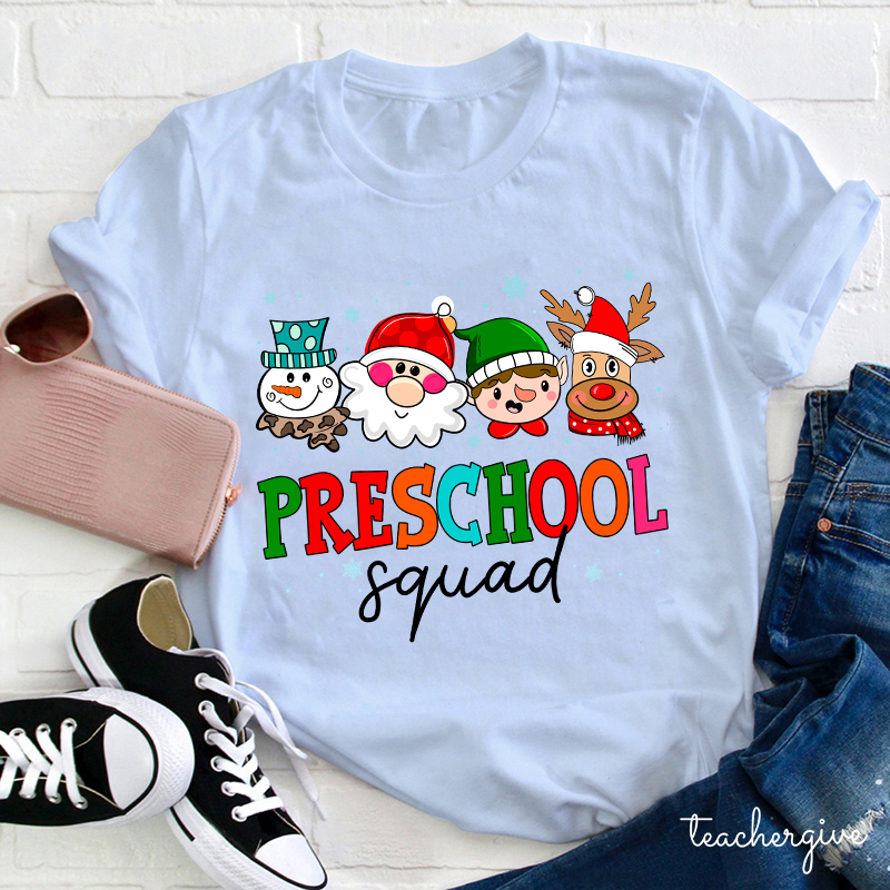Personalized Christmas Crew Teacher T-Shirt