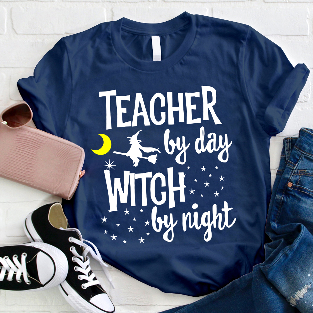 Teacher By Day Witch By Night The Shining Stars T-Shirt