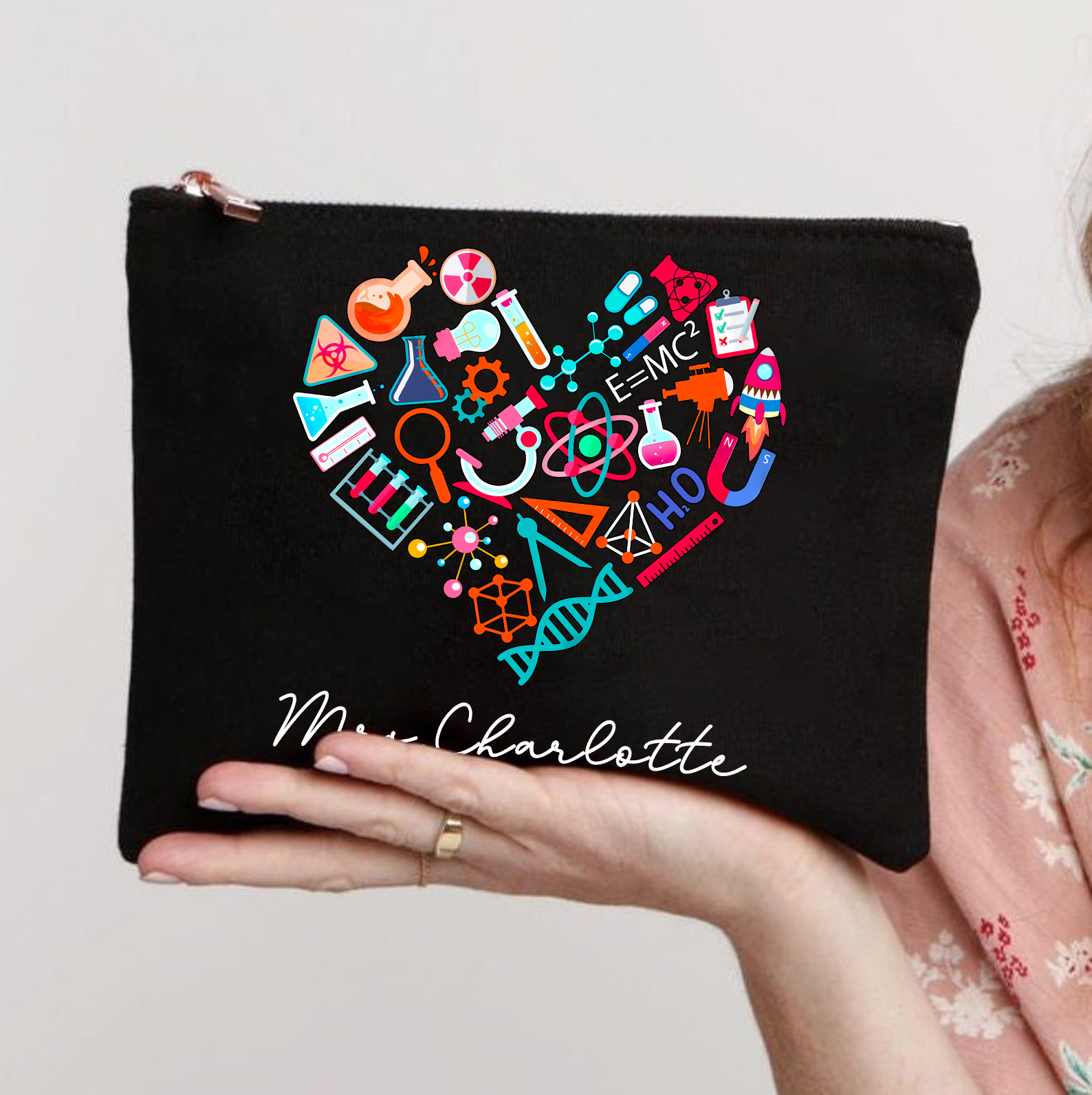 Personalized Love Science Makeup Bag