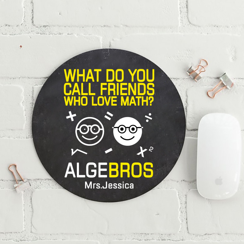 Personalized Algebros Round Mouse Pad