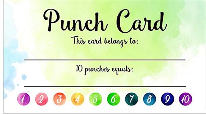Student Punch Cards for Classroom rewards