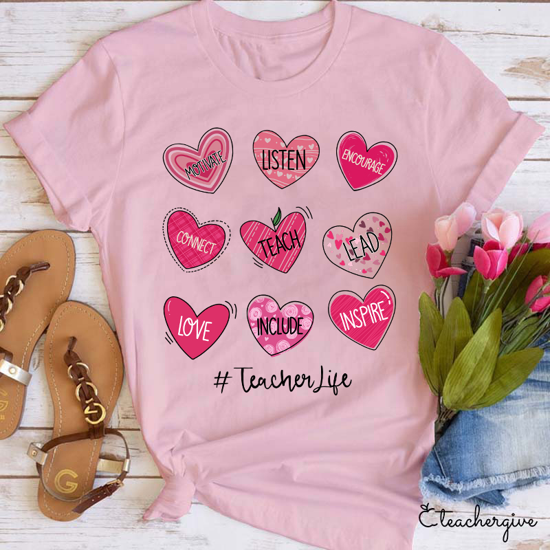 Motivate Listen Encourage Teacher T-Shirt