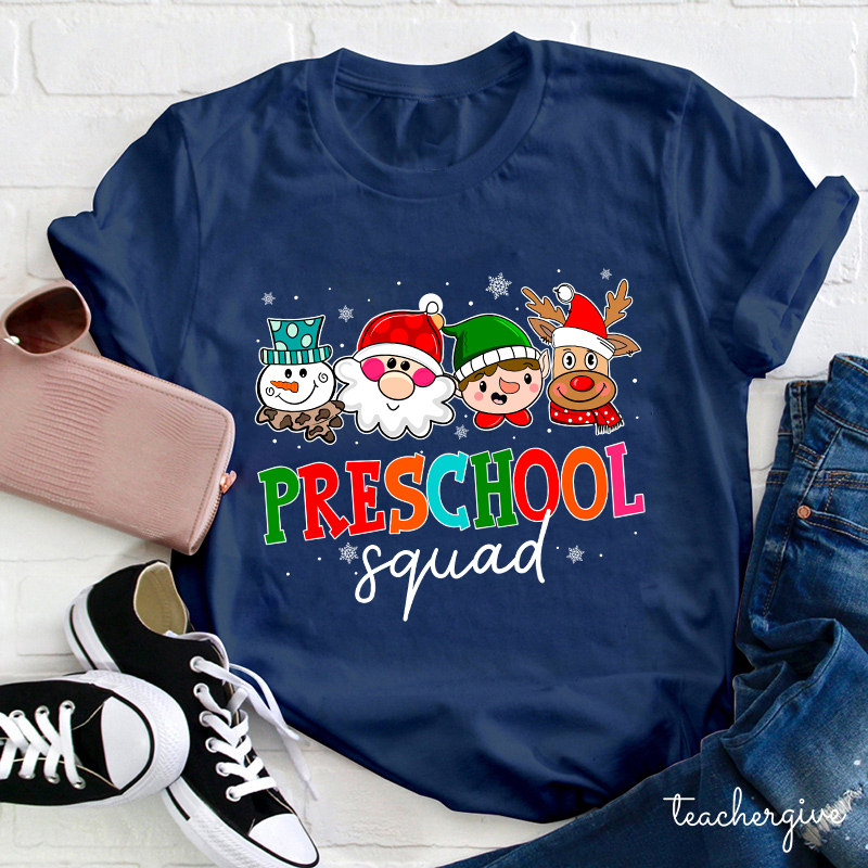 Personalized Christmas Crew Teacher T-Shirt