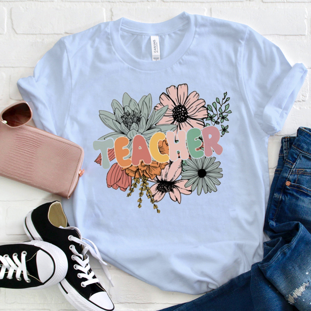 Teacher Daisy Flower  T-Shirt