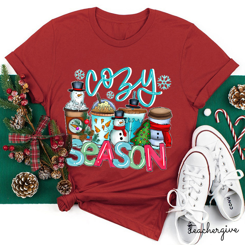 Cozy Season Coffee Day Teacher T-Shirt