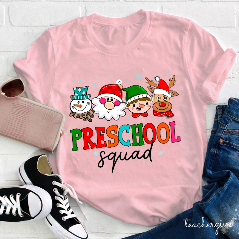 Personalized Christmas Crew Teacher T-Shirt