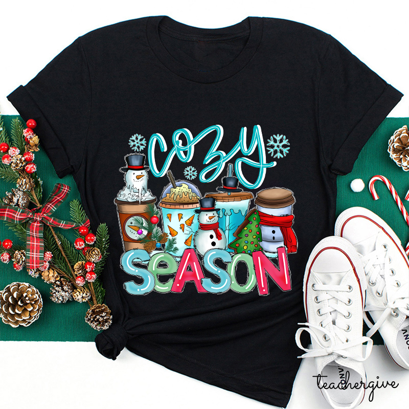 Cozy Season Coffee Day Teacher T-Shirt