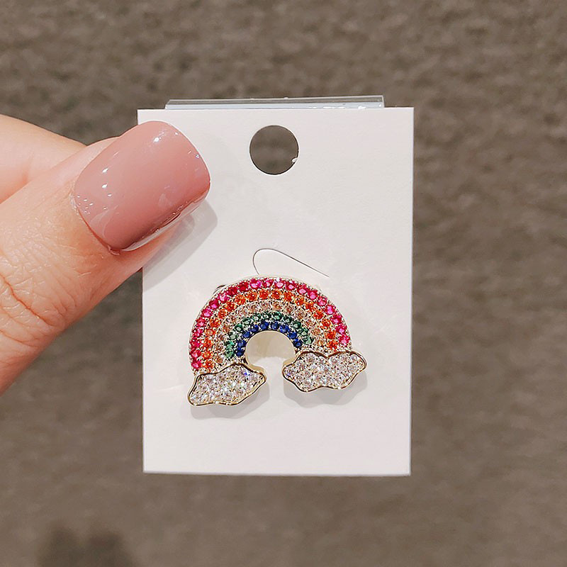 Rainbow Clouds Pin
