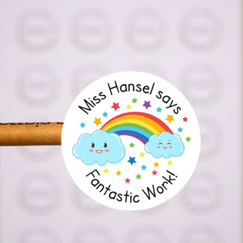 Personalized 175 PCS Miss Hasel Says Fantastic Work Stickers