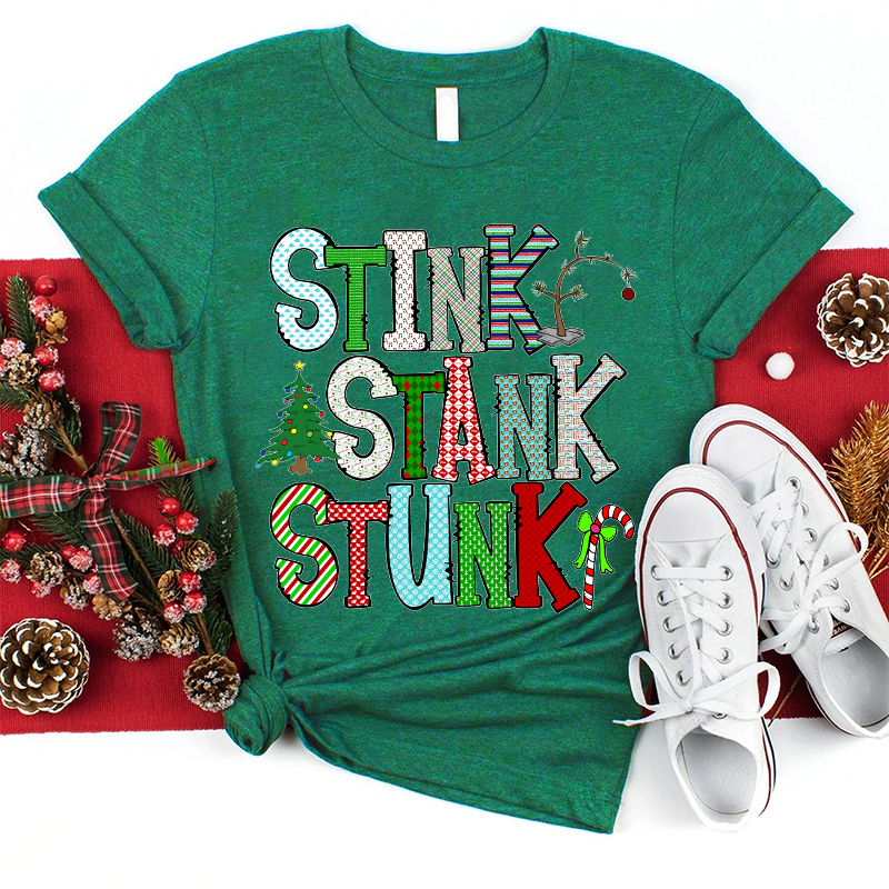 Stink Stank Stunk Candy Canes Teacher T-Shirt