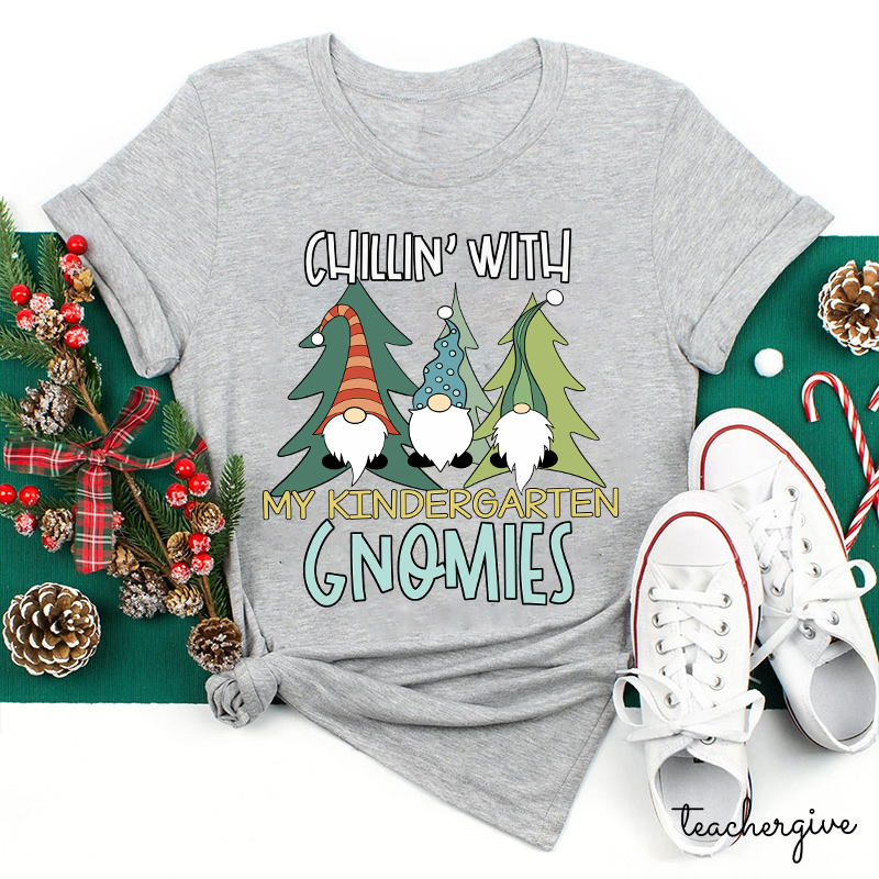 Personalized Chilling With My Beloved Gnomies Teacher T-Shirt