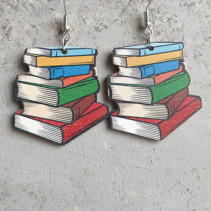 Reading Book Earrings