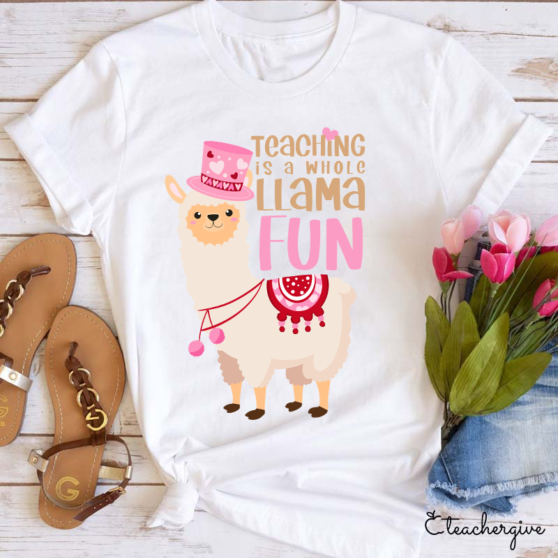 Teaching Is A Whole Llama Fun Teacher T-Shirt
