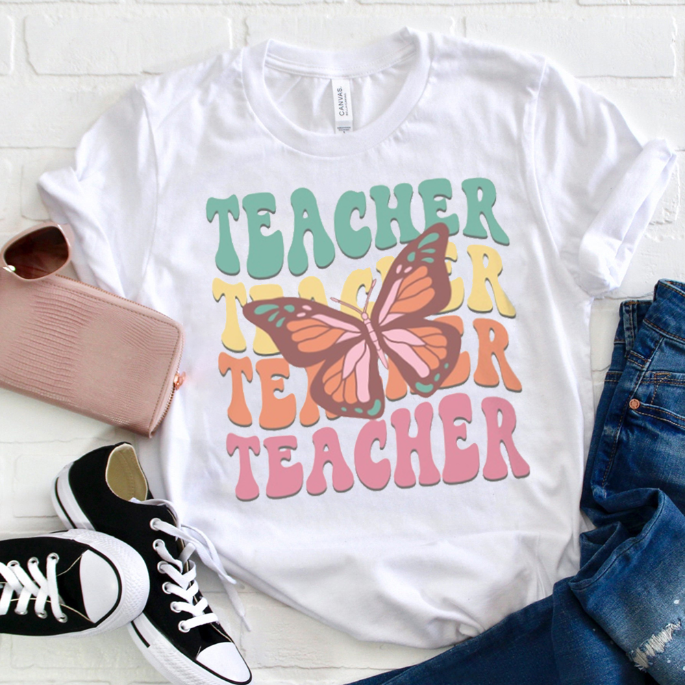 Teacher Butterfly T-Shirt