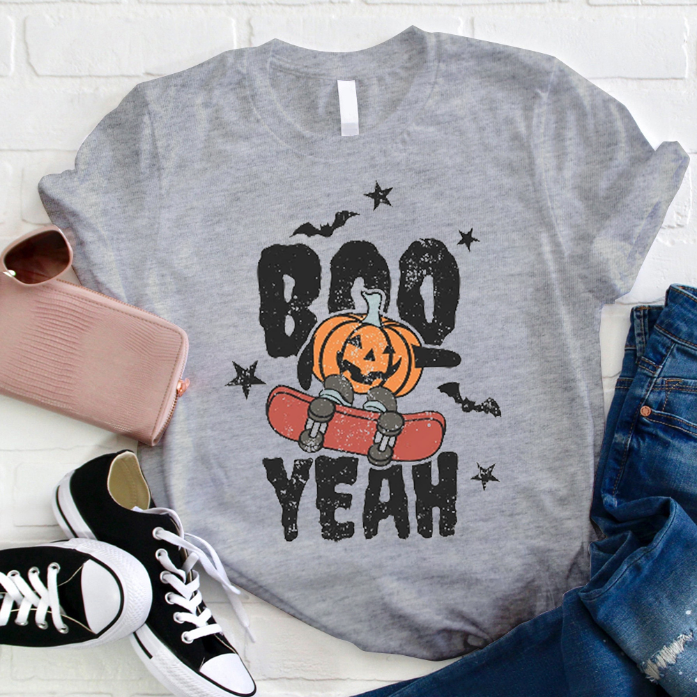 Boo Yeah Skateboard Teacher T-Shirt