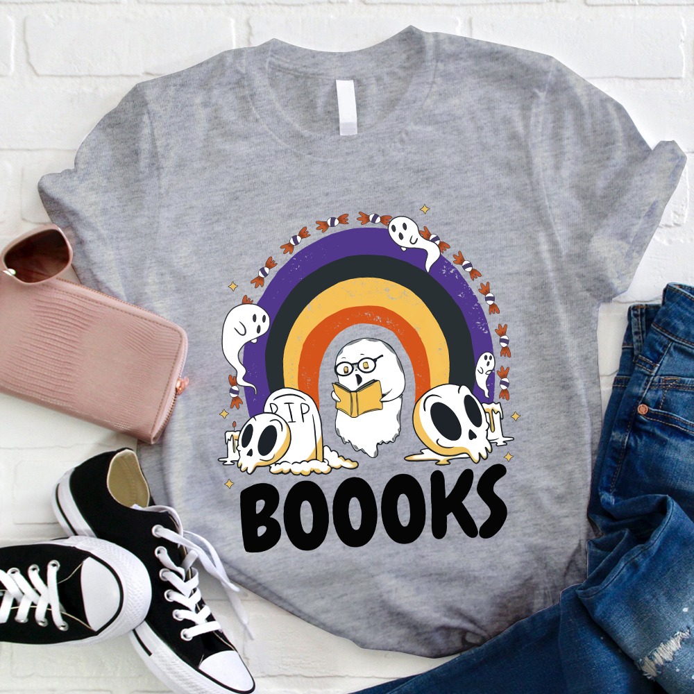 Booook Ghost Reading T-Shirt