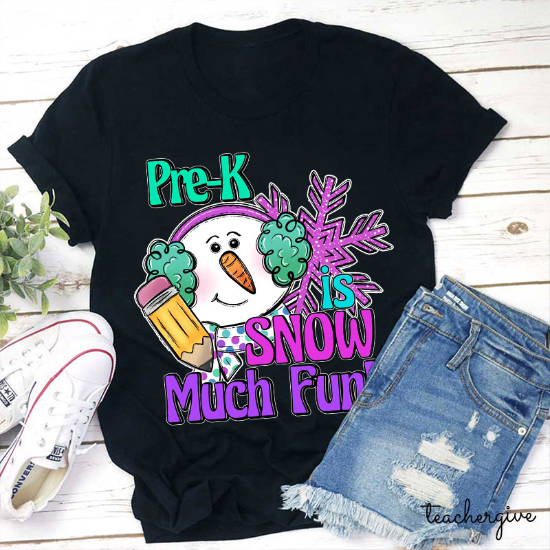 Personalized Is Snow Much Fun Teacher T-Shirt