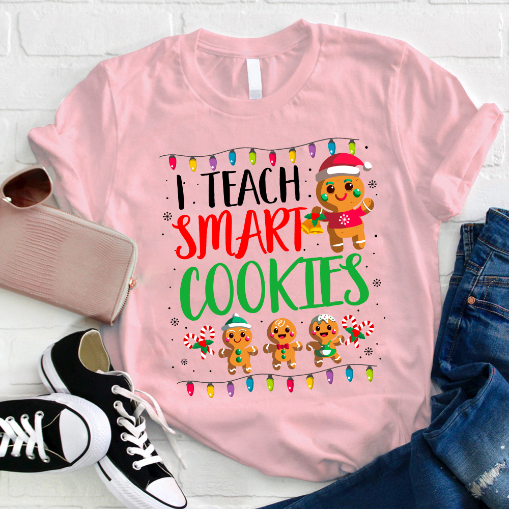 I Teach The Smart Cookies Gingerbread Man Teacher T-Shirt