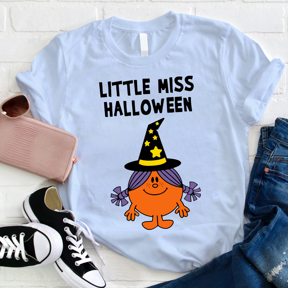 Little Miss Dress Like A Witch Halloween Teacher T-Shirt