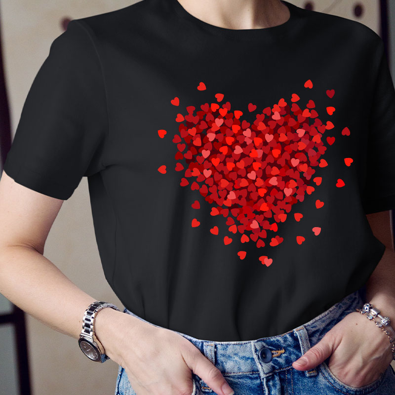 Let Love Fill Your Heart Teacher T-Shirt