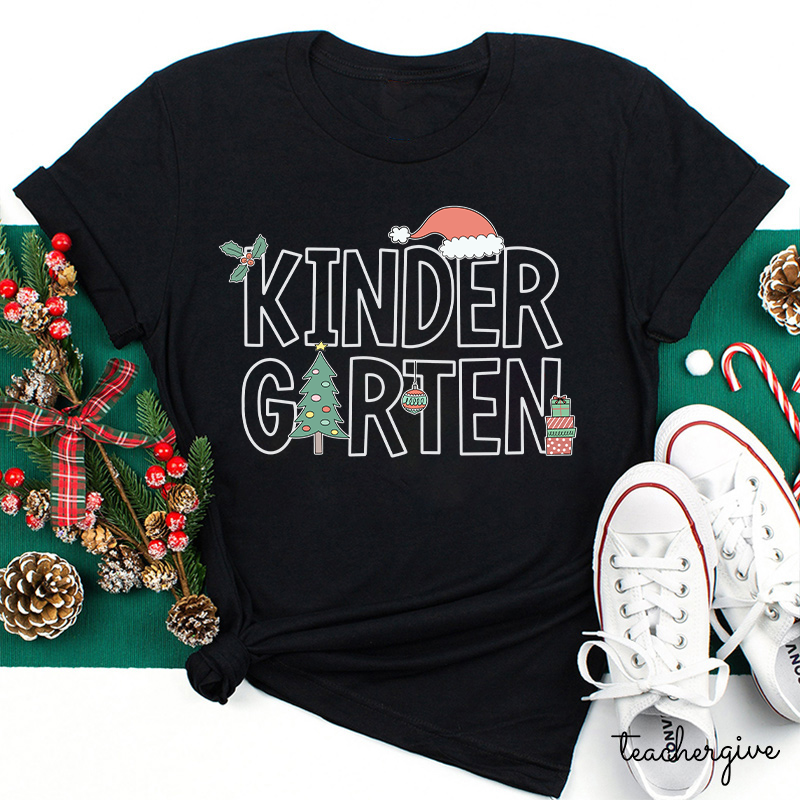 Christmas Vibes Kindergarten Teacher T-Shirt