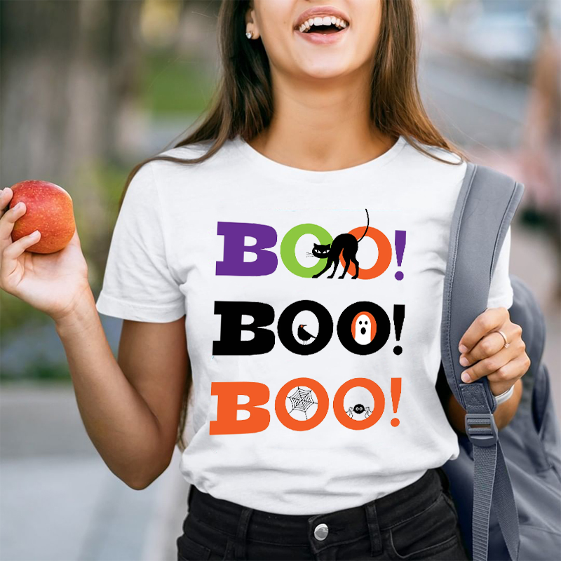 BOO BOO BOO Happy Halloween T-Shirt